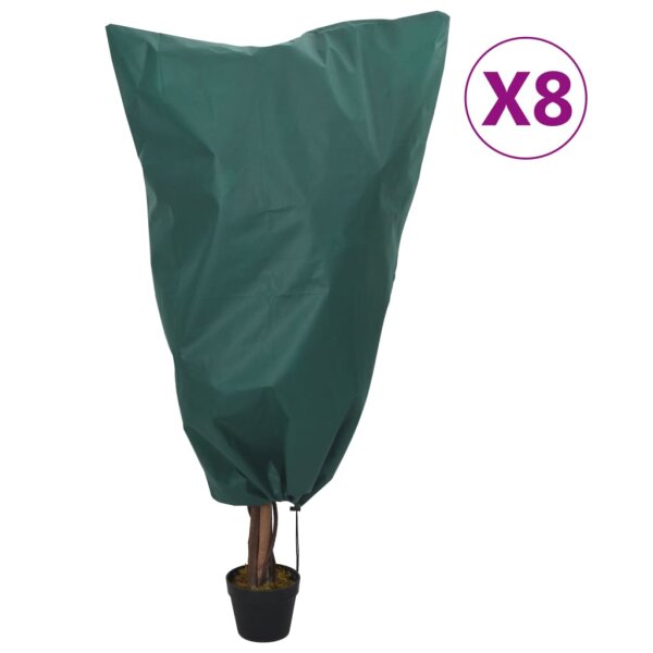 vidaXL Wintervlies mit Kordelzug 8 Stk. 70 g/m&sup2; 0,8x0,8 m