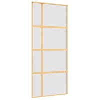 vidaXL Schiebetür Golden 90x205 cm Matt ESG-Glas und...