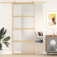 vidaXL Schiebetür Golden 90x205 cm Matt ESG-Glas und...