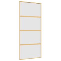 vidaXL Schiebetür Golden 90x205 cm Matt ESG-Glas und...