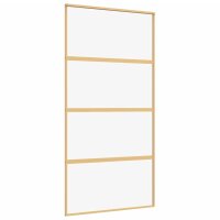 vidaXL Schiebetür Golden 102,5x205 cm ESG-Klarglas...