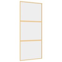 vidaXL Schiebetür Golden 90x205 cm ESG-Klarglas und...