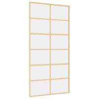 vidaXL Schiebetür Golden 102,5x205 cm ESG-Klarglas...