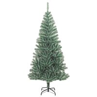 vidaXL K&uuml;nstlicher Weihnachtsbaum Beschneit Gr&uuml;n 240 cm