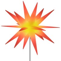 vidaXL LED-Weihnachtsstern mit Erdspie&szlig; Faltbar Rot 57 cm