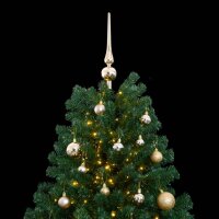 vidaXL K&uuml;nstlicher Weihnachtsbaum Klappbar 300 LEDs &amp; Kugeln 240 cm