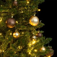 vidaXL K&uuml;nstlicher Weihnachtsbaum Klappbar 150 LEDs &amp; Kugeln 150 cm