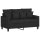 vidaXL 2-Sitzer-Sofa Schwarz 120 cm Stoff