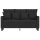 vidaXL 2-Sitzer-Sofa Schwarz 120 cm Stoff