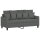 vidaXL 2-Sitzer-Sofa Dunkelgrau 140 cm Stoff