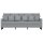 vidaXL 3-Sitzer-Sofa Hellgrau 180 cm Stoff