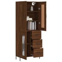 vidaXL Highboard Braun Eichen-Optik 69,5x34x180 cm Holzwerkstoff