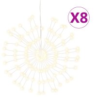 vidaXL Weihnachtsbeleuchtungen Feuerwerk 8 Stk. 140 LEDs...