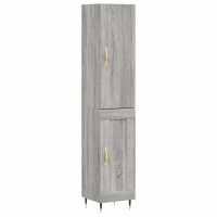 vidaXL Highboard Grau Sonoma 34,5x34x180 cm Holzwerkstoff