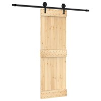 vidaXL Schiebetür mit Beschlag 70x210 cm Massivholz...