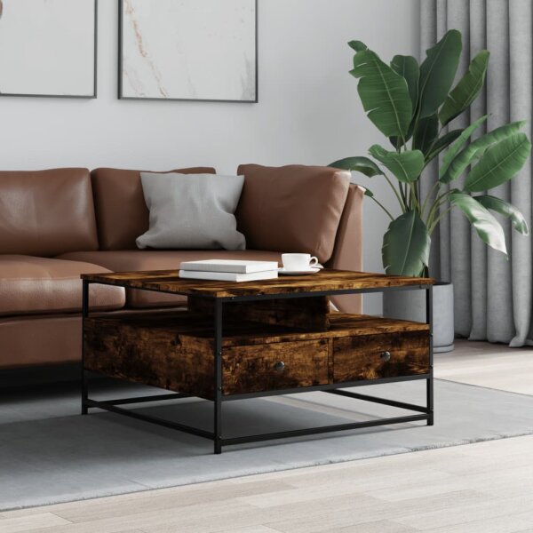 vidaXL Couchtisch R&auml;uchereiche 80x80x45 cm Holzwerkstoff