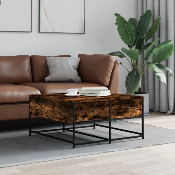 vidaXL Couchtisch R&auml;uchereiche 80x80x40 cm Holzwerkstoff