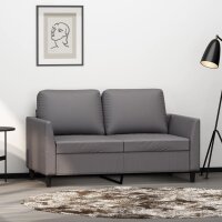 vidaXL 2-Sitzer-Sofa Grau 120 cm Kunstleder