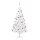 vidaXL K&uuml;nstlicher Weihnachtsbaum mit Beleuchtung &amp; Kugeln Wei&szlig; 240 cm