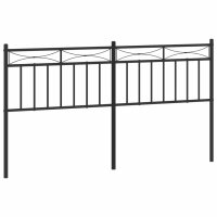 vidaXL Kopfteil Metall Schwarz 160 cm