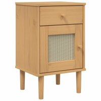 vidaXL Nachttisch SENJA Rattan-Look Braun 40x35x65cm...