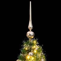 vidaXL K&uuml;nstlicher Weihnachtsbaum mit Schnee &amp; Kugeln 150 LEDs 120 cm