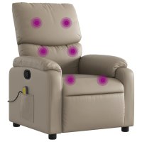 vidaXL Massagesessel Cappuccino-Braun Kunstleder