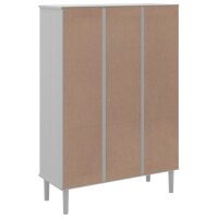 vidaXL B&uuml;cherschrank SENJA Rattan-Look Wei&szlig; 90x35x130 cm Kiefernholz