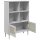 vidaXL B&uuml;cherschrank SENJA Rattan-Look Wei&szlig; 90x35x130 cm Kiefernholz