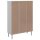 vidaXL B&uuml;cherschrank SENJA Rattan-Look Wei&szlig; 90x35x130 cm Kiefernholz