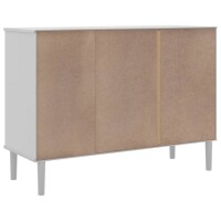 vidaXL Sideboard SENJA Rattan-Optik Wei&szlig; 112x40x80 cm Kiefernholz