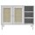 vidaXL Sideboard SENJA Rattan-Optik Wei&szlig; 112x40x80 cm Kiefernholz