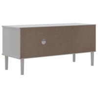 vidaXL TV-Schrank SENJA Rattan-Optik Wei&szlig; 106x40x49 cm Kiefernholz