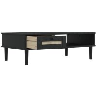 vidaXL Couchtisch SENJA Rattan-Optik Schwarz 100x55x33 cm Kiefernholz