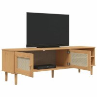 vidaXL TV-Schrank SENJA Rattan-Optik Braun 158x40x49 cm Kiefernholz