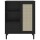 vidaXL Highboard SENJA Rattan-Optik Schwarz 90x40x112 cm Kiefernholz