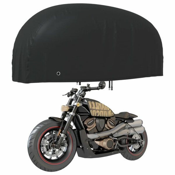 vidaXL Motorrad-Abdeckung Schwarz 220x95x110 cm 210D Oxford