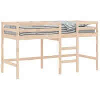 vidaXL Kinderhochbett mit Leiter 90x200 cm Massivholz Kiefer