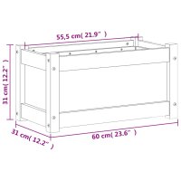 vidaXL Pflanzk&uuml;bel 60x31x31 cm Massivholz Kiefer