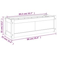 vidaXL Pflanzk&uuml;bel Wei&szlig; 90x31x31 cm Massivholz Kiefer