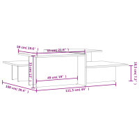 vidaXL Couchtische 2 Stk. Sonoma-Eiche Holzwerkstoff