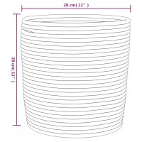 vidaXL Aufbewahrungsk&ouml;rbe 2 Stk. Braun und Wei&szlig; &Oslash;28x28 cm Baumwolle