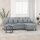 vidaXL 3-Sitzer-Sofa mit Hocker Hellgrau 180 cm Stoff