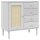 vidaXL Sideboard SENJA Rattan-Optik Wei&szlig; 80x40x80 cm Kiefernholz