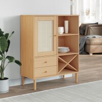 vidaXL Highboard SENJA Rattan-Optik Braun 90x40x112 cm...