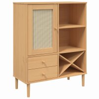 vidaXL Highboard SENJA Rattan-Optik Braun 90x40x112 cm...