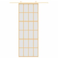 vidaXL Schiebet&uuml;r Golden 76x205 cm Matt ESG-Glas und Aluminium