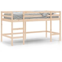 vidaXL Kinderhochbett mit Leiter 90x200 cm Massivholz Kiefer