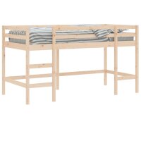 vidaXL Kinderhochbett mit Leiter 90x200 cm Massivholz Kiefer