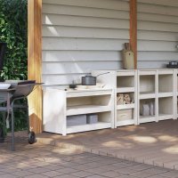 vidaXL Outdoor-Küchenschränke 2 Stk. Weiß...